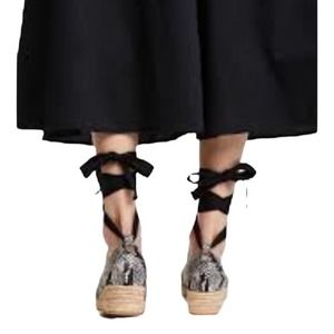 Tory Burch Black and Gray Espadrilles